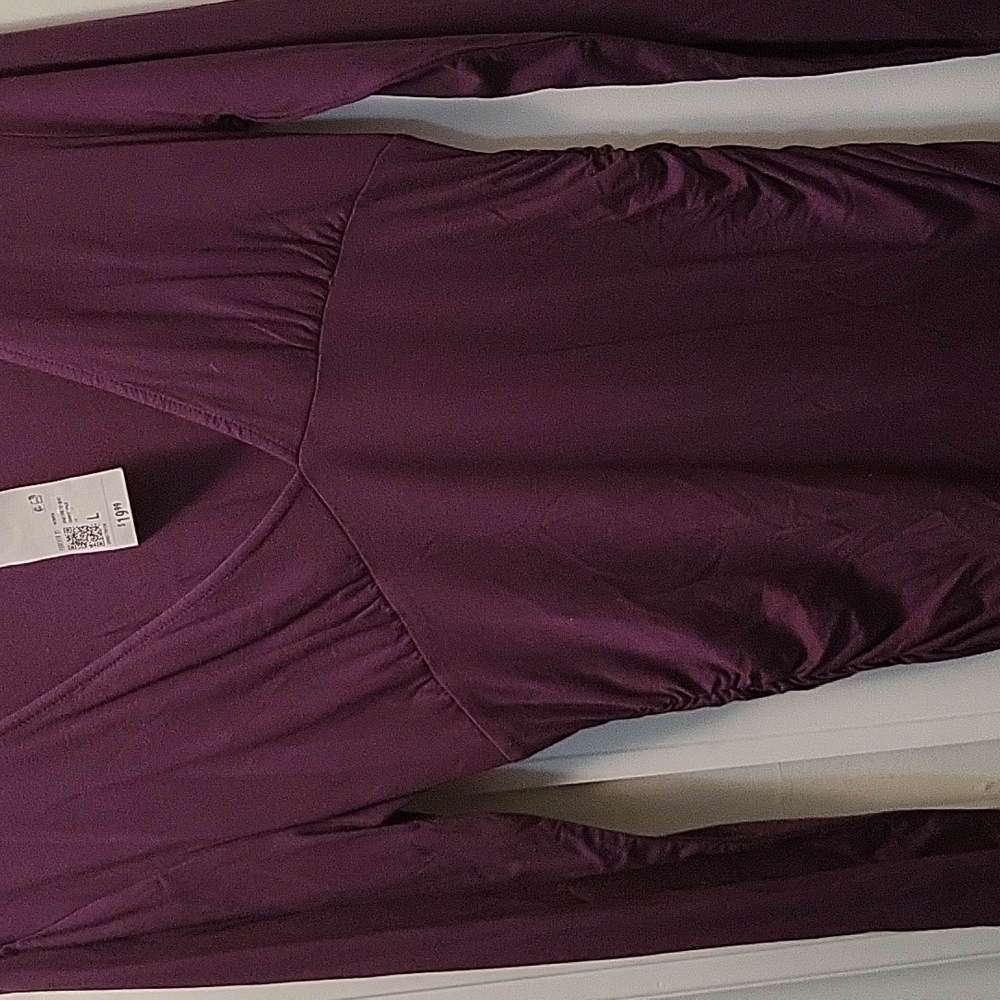 Ruched V beck minidress Large NWT - Picture 5 of 7
